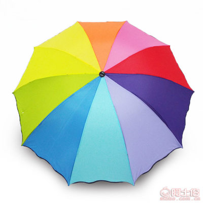 恒盛雨伞厂家现货批发 彩虹伞、三折伞与定制广告伞的创意之选